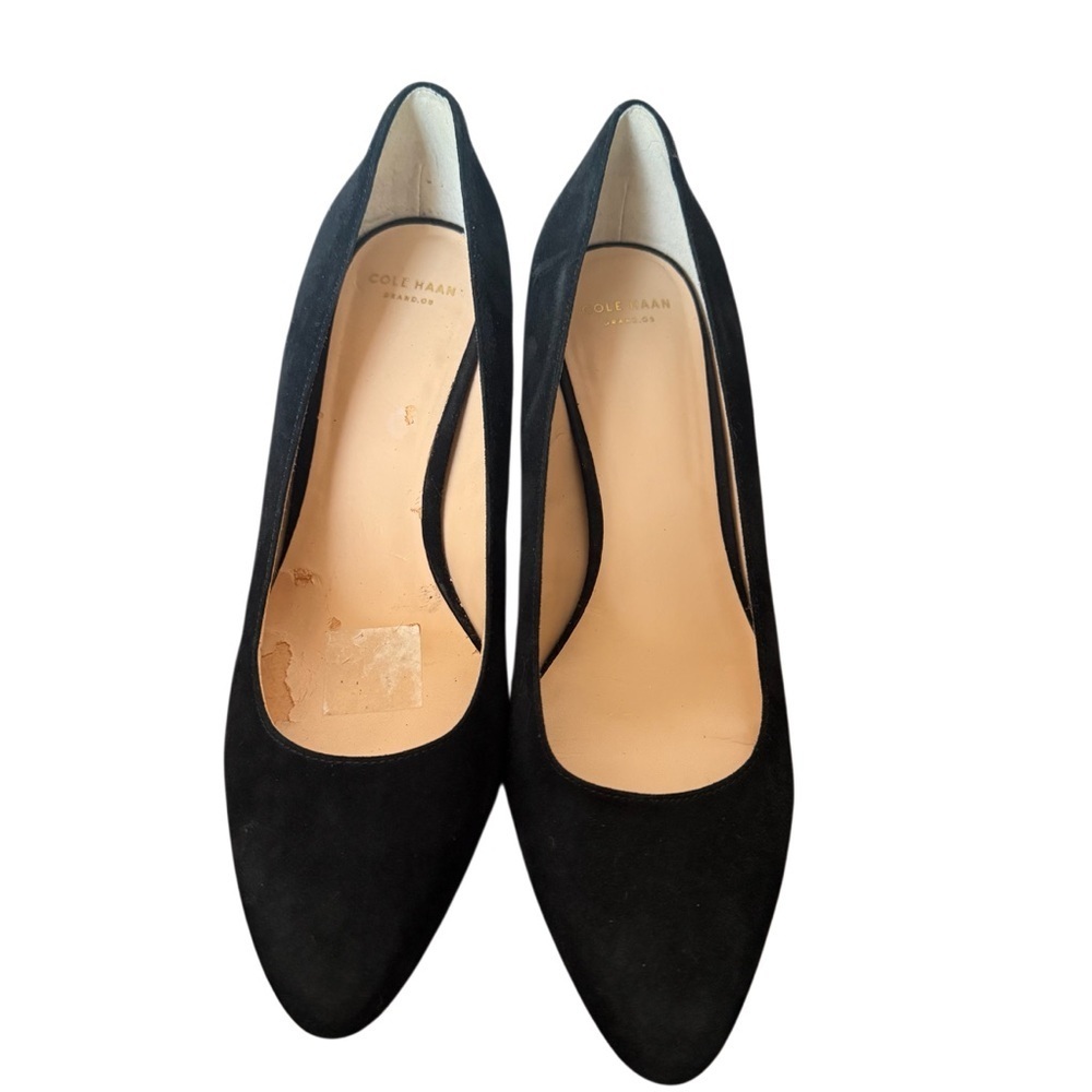 Cole Haan Bethany Women's Classic Black Suede Kitten Heels-Size 9.5 B